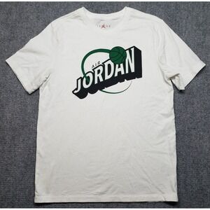 Nike Air Jordan T Shirt Mens M White Logo 23 Graphic Basketball Short Sleeve